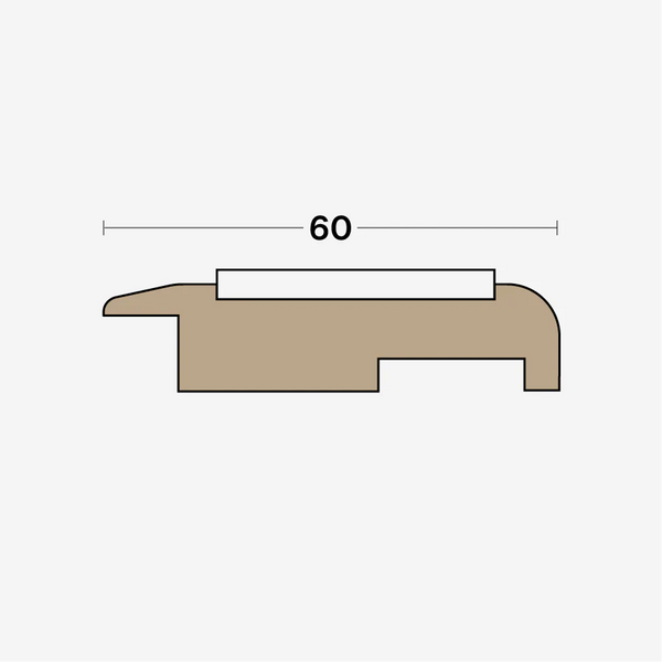 Boen Nosing Profile With Anti-Slip Insert: 14 x 60mm, Band-1