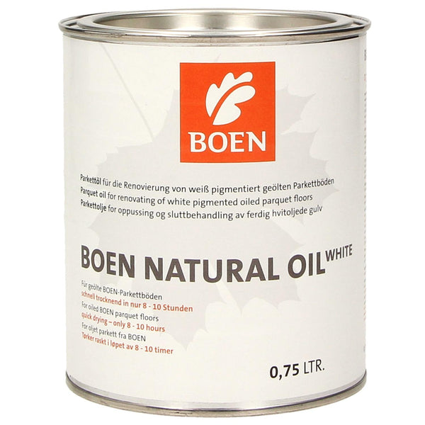 Boen Live Natural Oil, White Pigmented 0.75L, for finishing of sanded or untreated wooden surfaces
