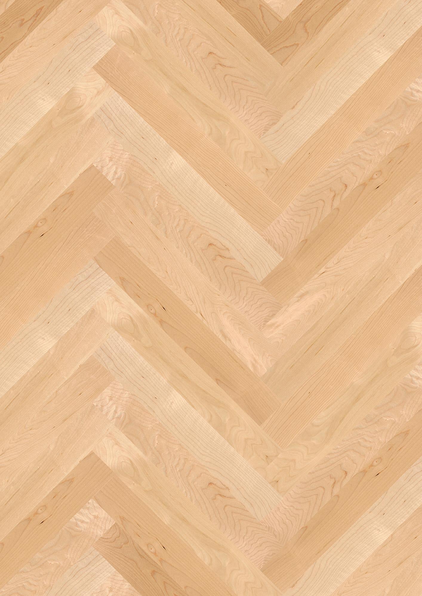 Boen  Engineered Maple Herringbone Flooring, Unbrushed & L/Matt: 10.0 x 70 x 470 mm