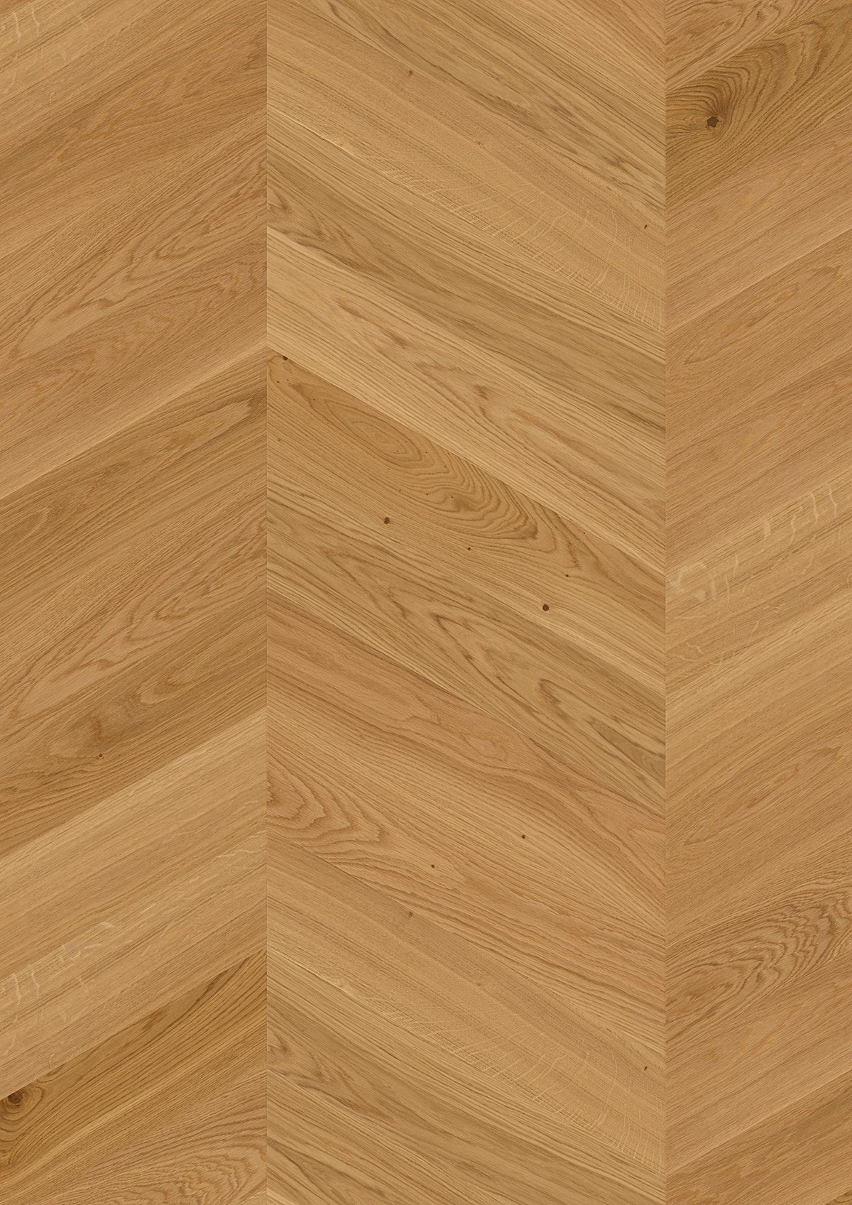 Boen Adagio Engineered Oak Chevron Flooring, Brushed & L/Natural, A & B Planks: 14.0 x 138 x 611 mm
