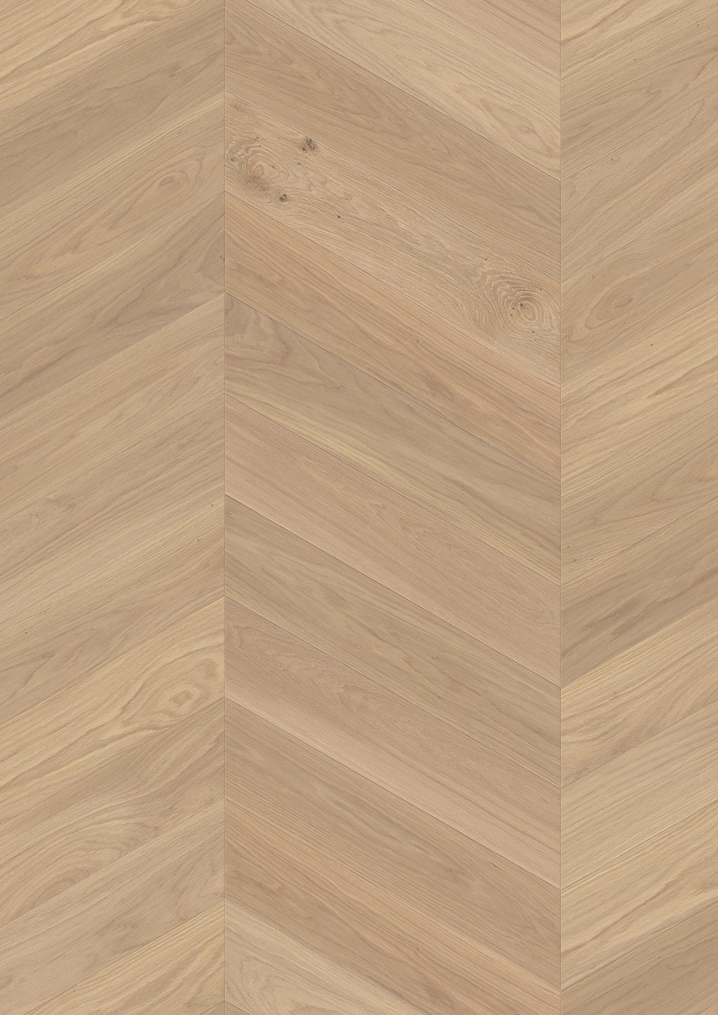 Boen Adagio Engineered White Oak Chevron Flooring, Brushed & L/Natural, A & B Planks: 14.0 x 138 x 611 mm