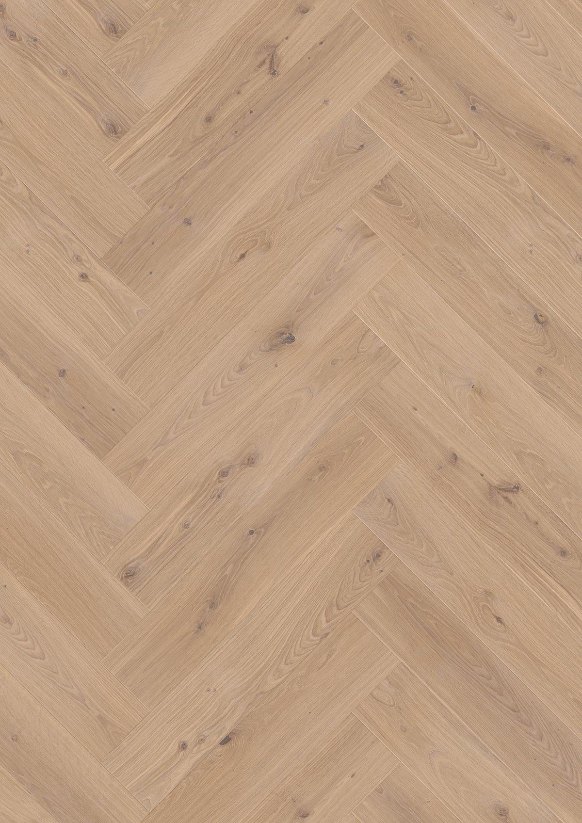 Boen Animoso Engineered White Oak Herringbone Flooring, Brushed & L/Natural, A & B Planks: 14.0 x 138 x 690 mm