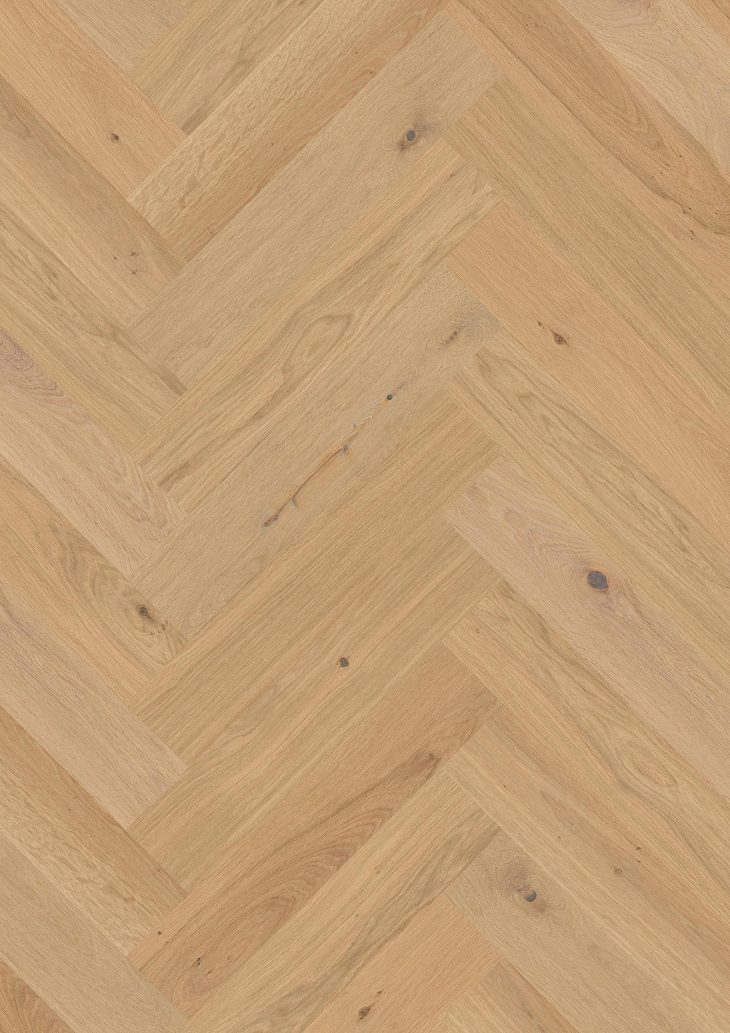 Boen Animoso Engineered Oak Herringbone Flooring, Brushed & L/Pure, A & B Planks: 14.0 x 138 x 690 mm