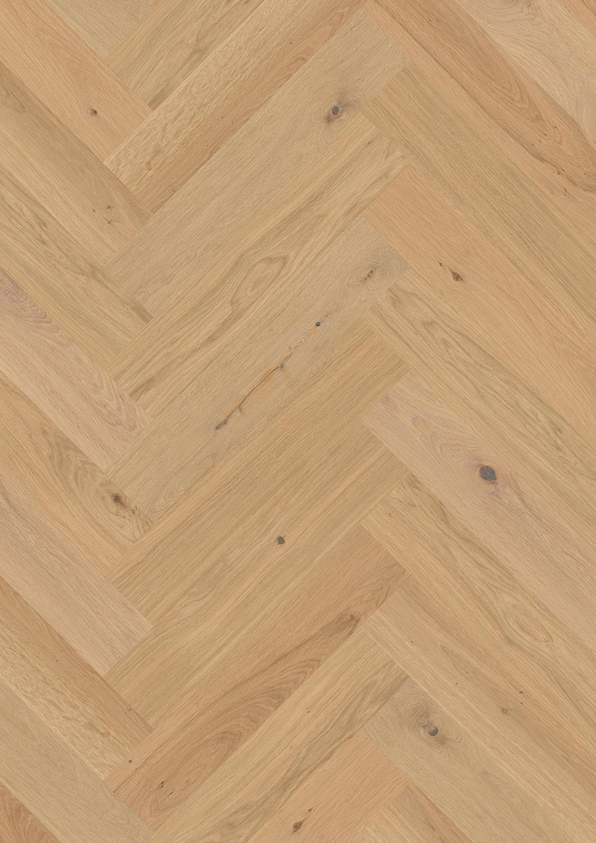 Boen Animoso Engineered Oak Herringbone Flooring, Brushed & L/Pure, A & B Planks: 14.0 x 138 x 690 mm