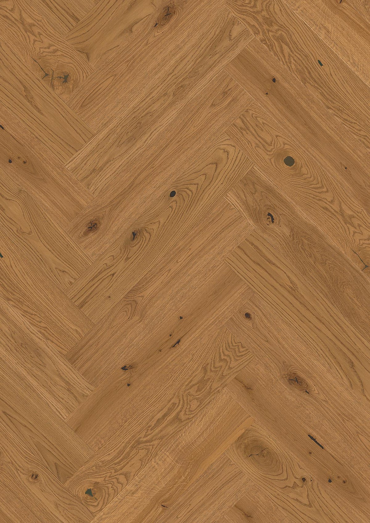 Boen Vivo Engineered Honey Oak Herringbone Flooring, Brushed & L/Pure, A & B Planks: 14.0 x 138 x 690 mm