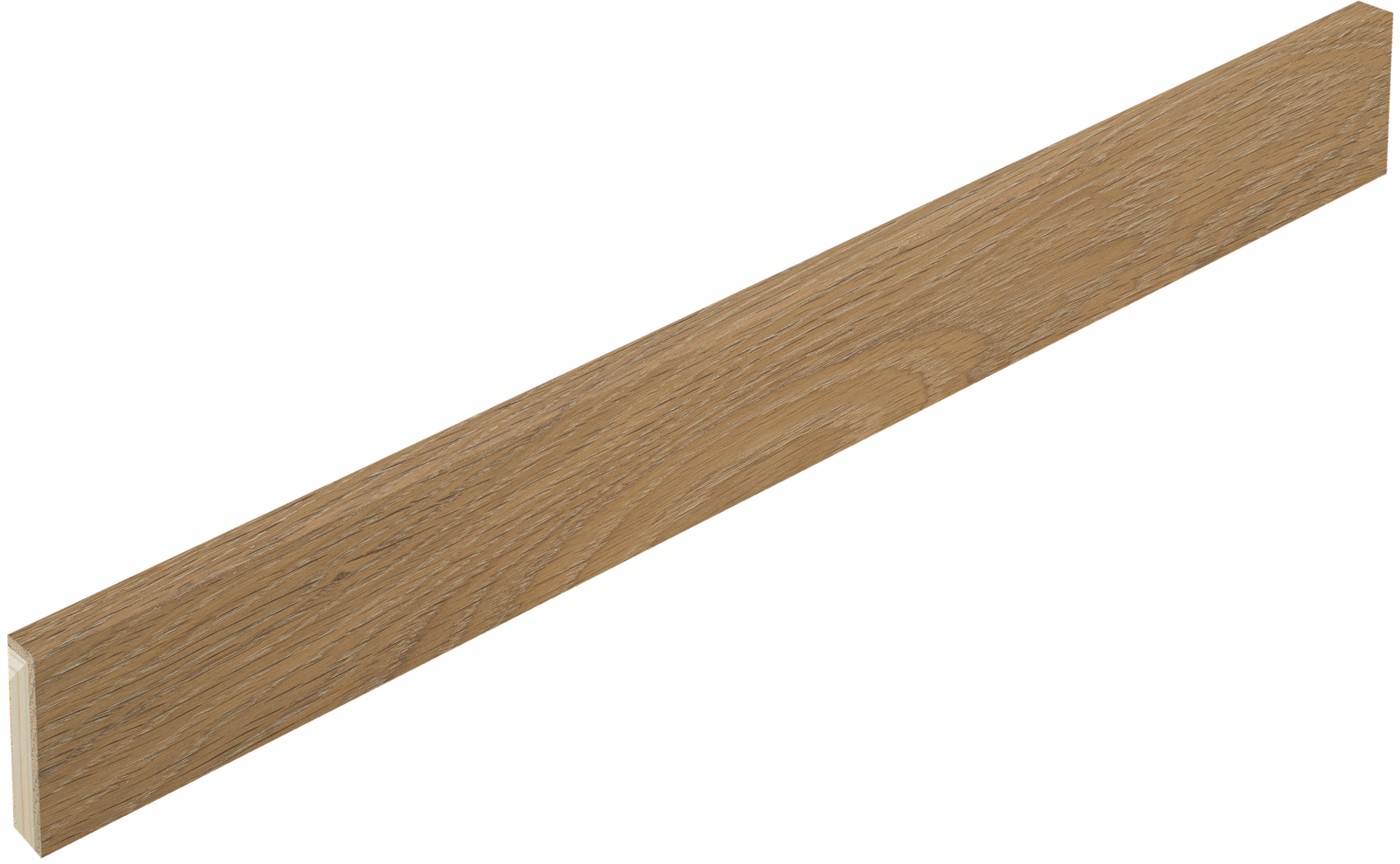 Boen Parquet Skirting, Oak Semi  Smoked Live Natural White 14x55x2180mm