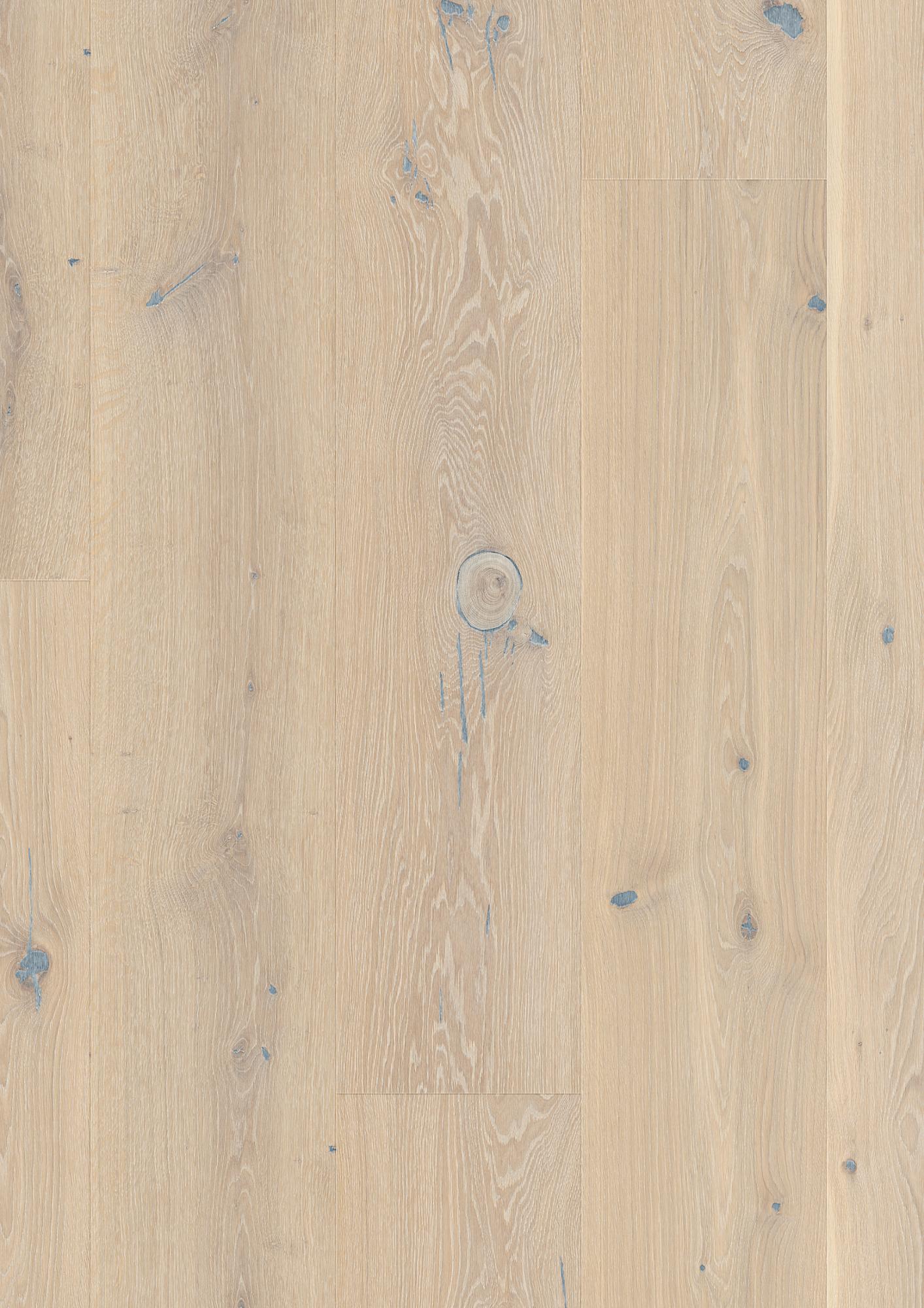 Boen Canyon Engineered Pale White Oak Planks Flooring, Brushed & L/Pure: 15.0 x 300 x 2,750 mm