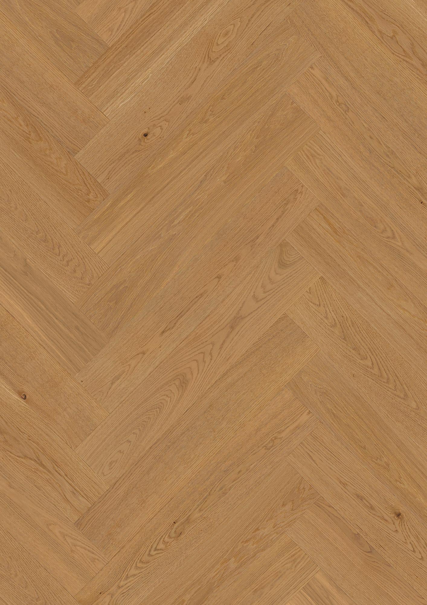 Boen Adagio Engineered Oak Herringbone Flooring, Brushed & L/Natural: 10.5 x 137 x 790 mm