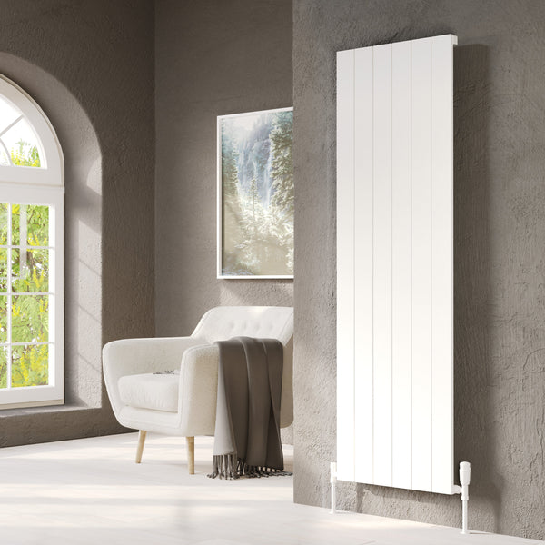 Burford Vertical White Aluminium Radiator 1800mm (H) x 470mm (W)