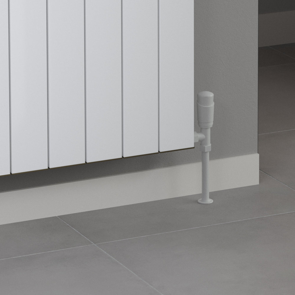 Burford Vertical White Aluminium Radiator 1800mm (H) x 470mm (W)