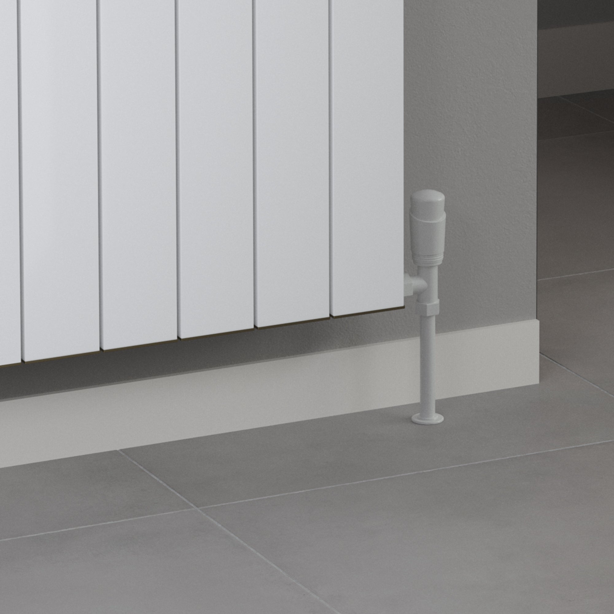 Burford Vertical White Aluminium Radiator 1800mm (H) x 470mm (W)