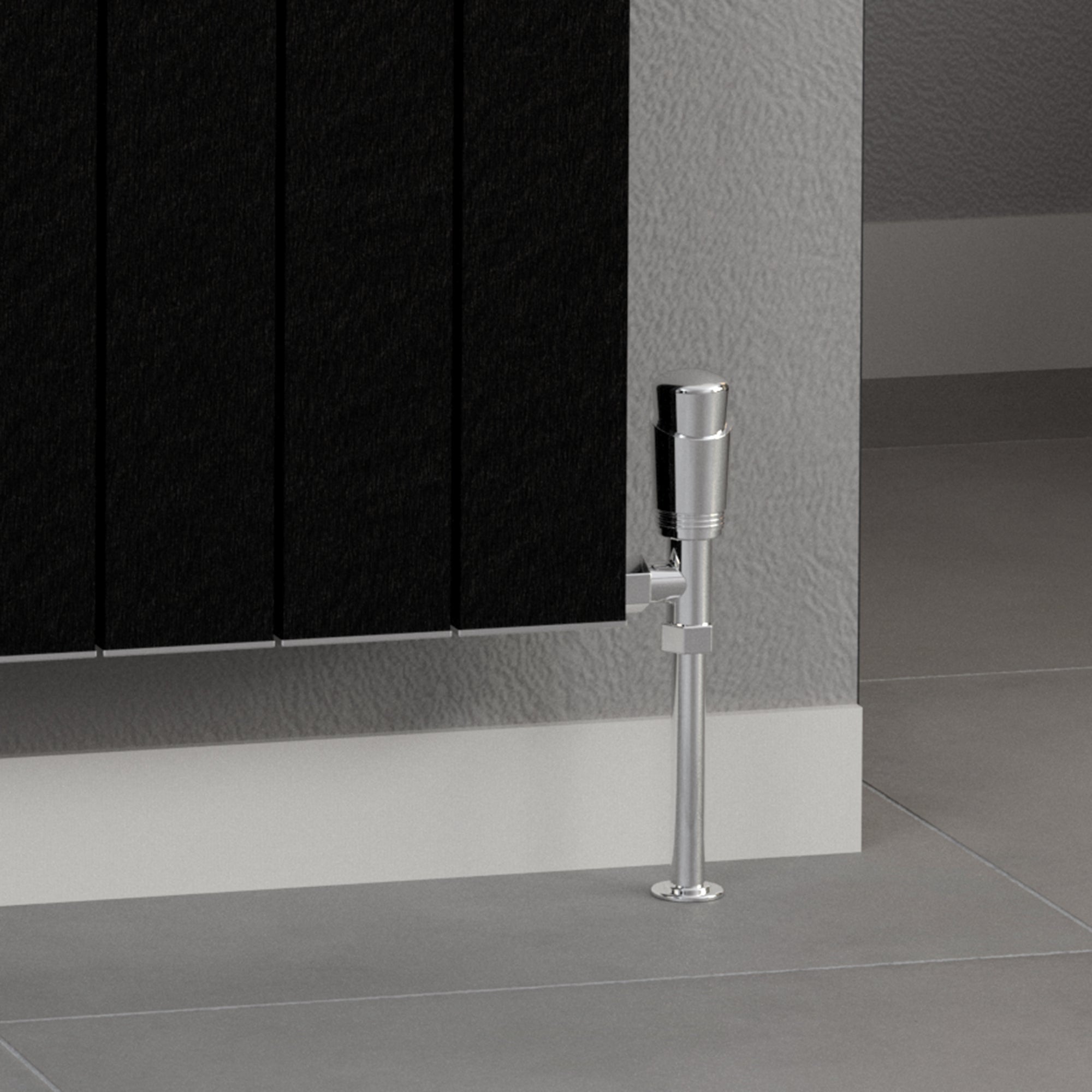 Burford Vertical Black Aluminium Radiator 1800mm (H) x 565mm (W)