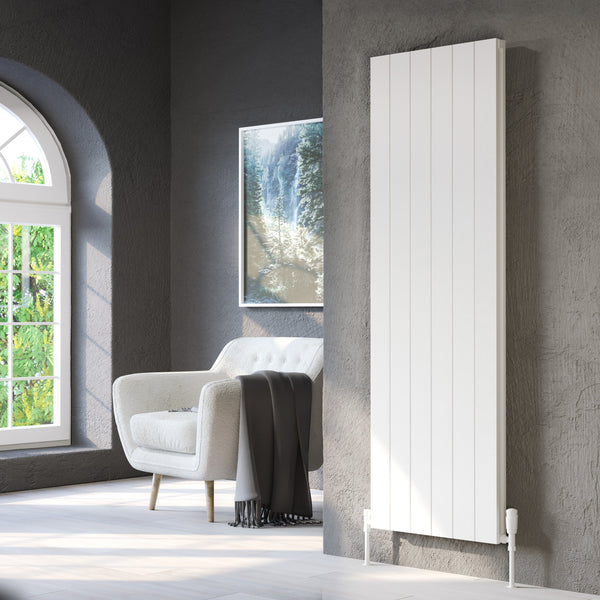 Burford Double Vertical White Aluminium Radiator 1800mm (H) x 280mm (W)