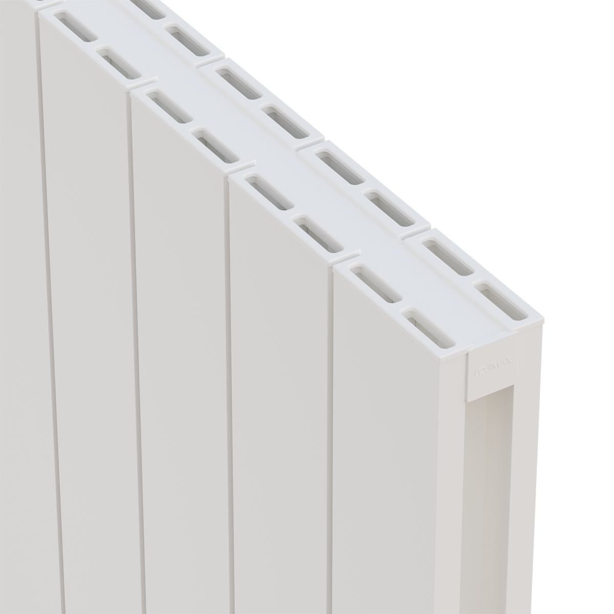 Burford Vertical White Aluminium Radiator 1800mm (H) x 375mm (W)