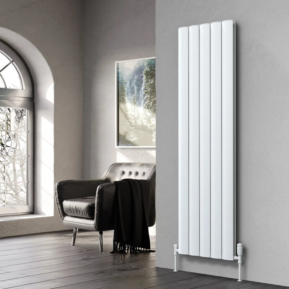 Sherborne Double Vertical White Aluminium Radiator 1800mm (H) x 412mm (W)