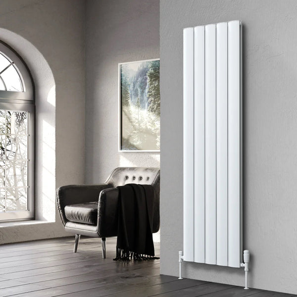 Sherborne Double Vertical White Aluminium Radiator 1800mm (H) x 412mm (W)