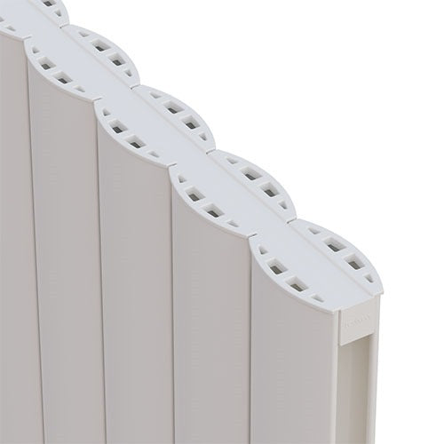 Sherborne Double Vertical White Aluminium Radiator 1800mm (H) x 412mm (W)