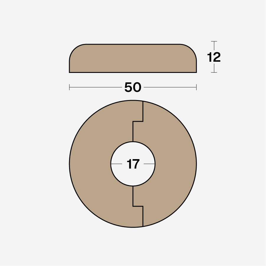 Boen Matching Pipe Cover: 17mm Diameter Hole, Band-2
