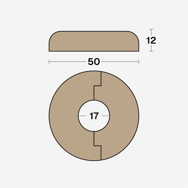 Boen Pipe Cover: 17mm Diameter Hole, Band-1
