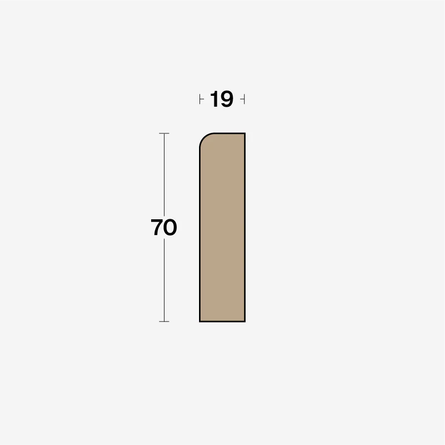 Boen Matching Skirting Profile - Pencil Rounded: Band-1