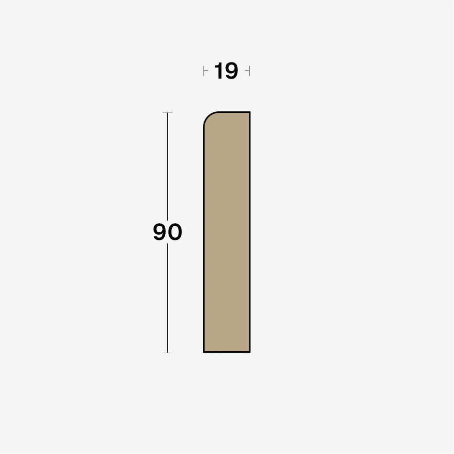 Boen Skirting Profile - Pencil Rounded: 70mm, Band-1