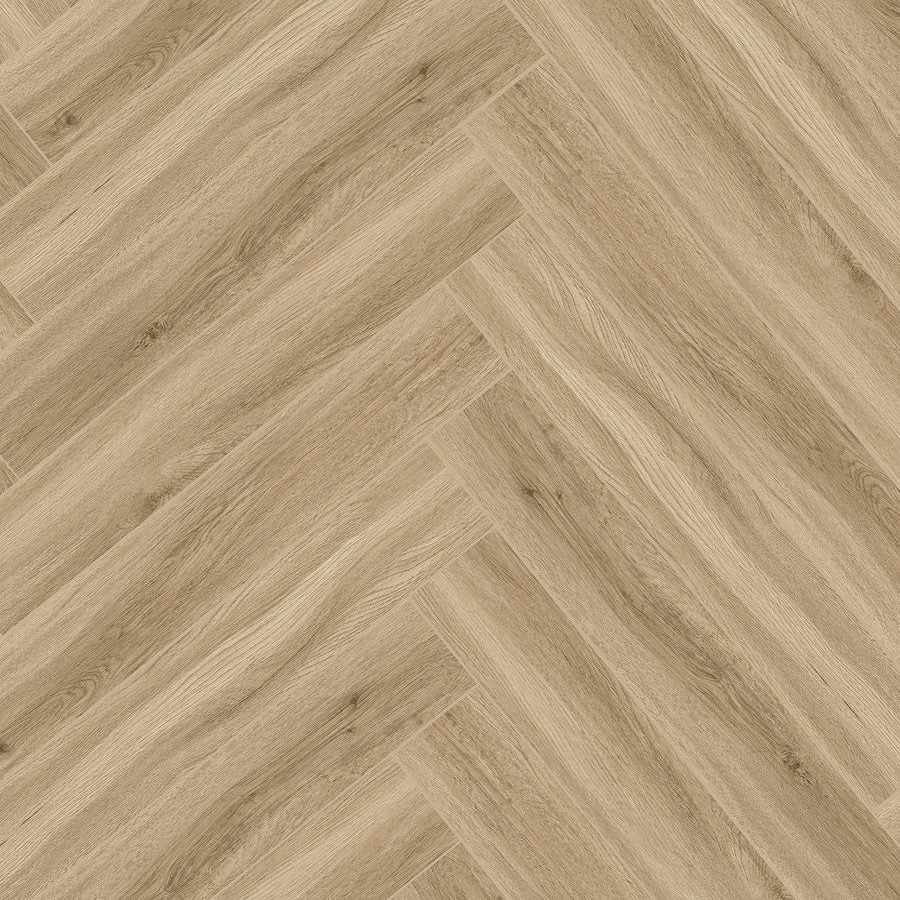 Ovara English Oak Herringbone LVT Flooring: 5.5 x 122 x 610 mm