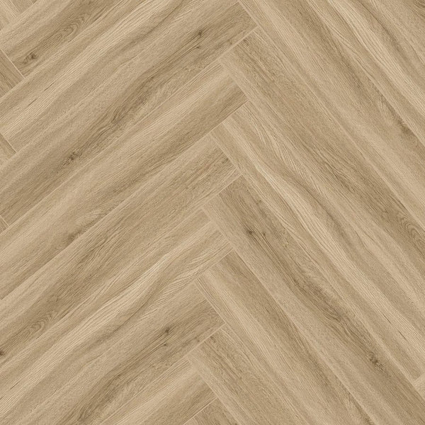Ovara English Oak Herringbone LVT Flooring: 5.5 x 122 x 610 mm