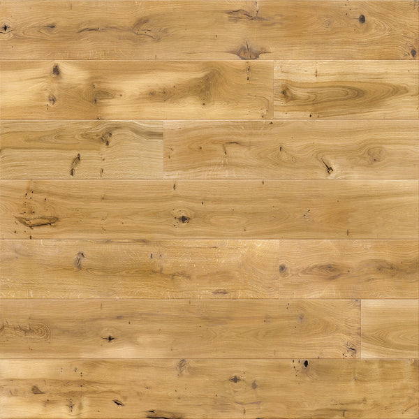 Ovara Rustic Engineered Natural Oak Planks Flooring, Brushed & Matt Lacquered: 14.0 x 130 x 1,092 mm