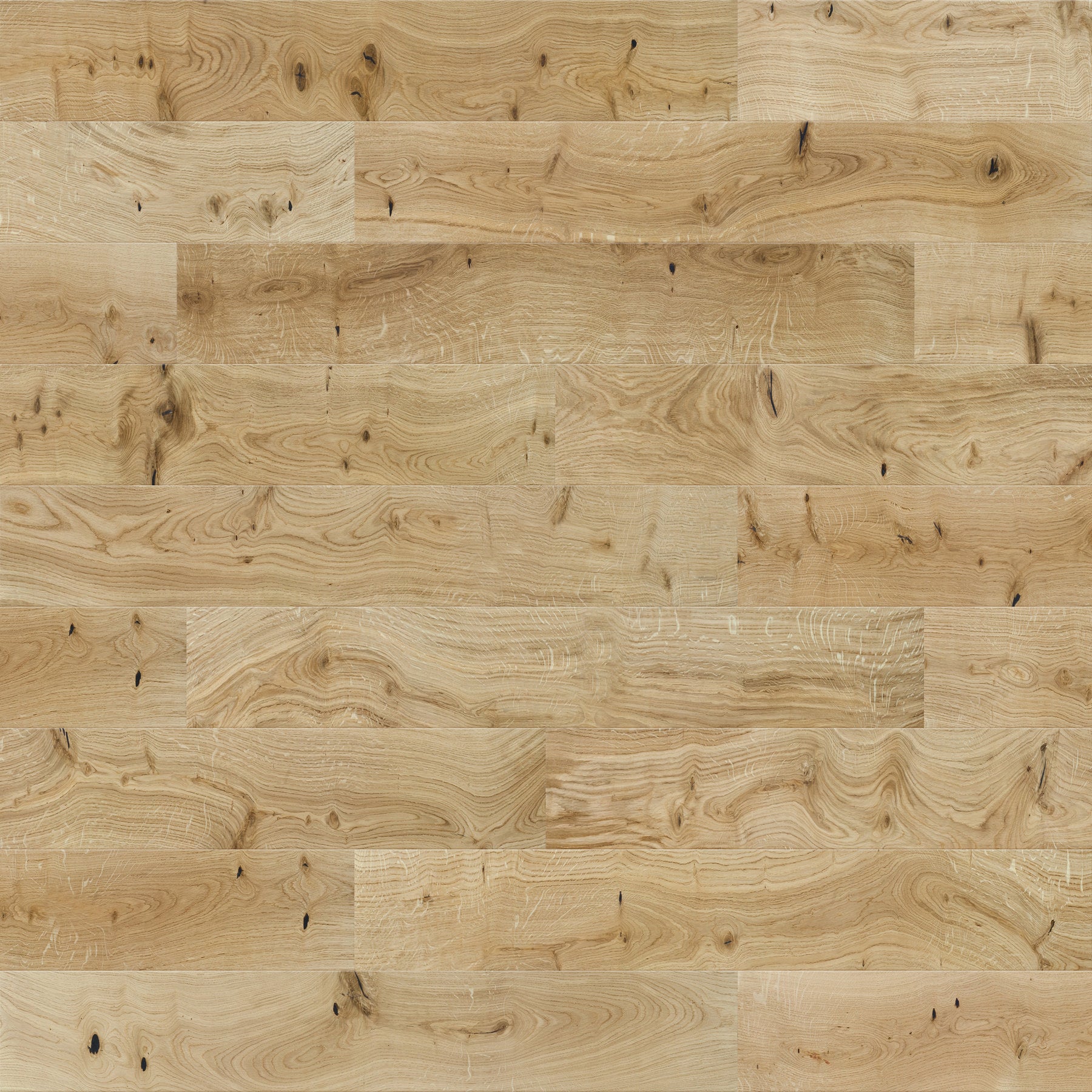 Ovara Rustic Engineered Natural Oak Planks Flooring, Brushed & Oiled: 14.0 x 130 x 1,092 mm