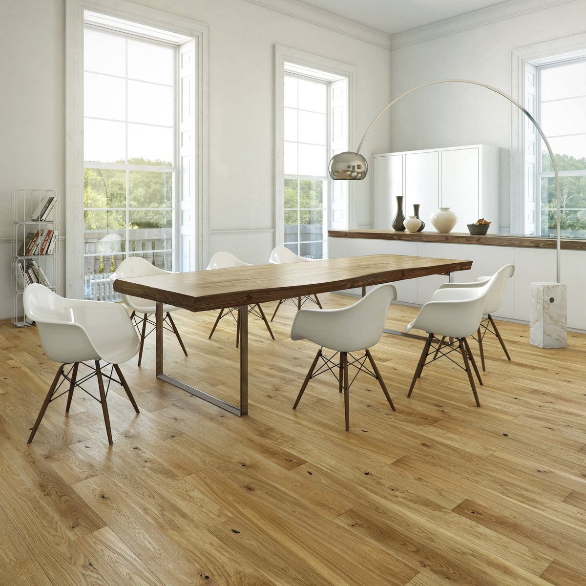Ovara Engineered Natural Oak Planks Flooring, Brushed & Oiled: 14.0 x 180 x 1,800 mm
