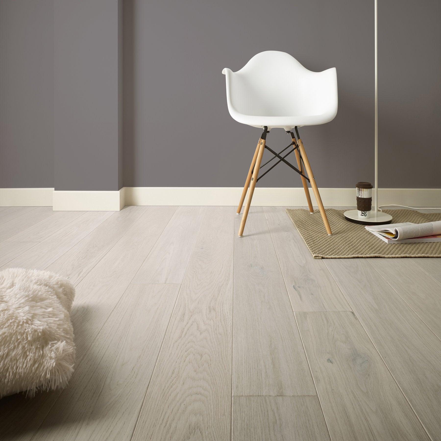 Ovara  Engineered Planked White Oak Planks Flooring, Brushed & Matt Lacquered: 14.0 x 180 x 1,800 mm
