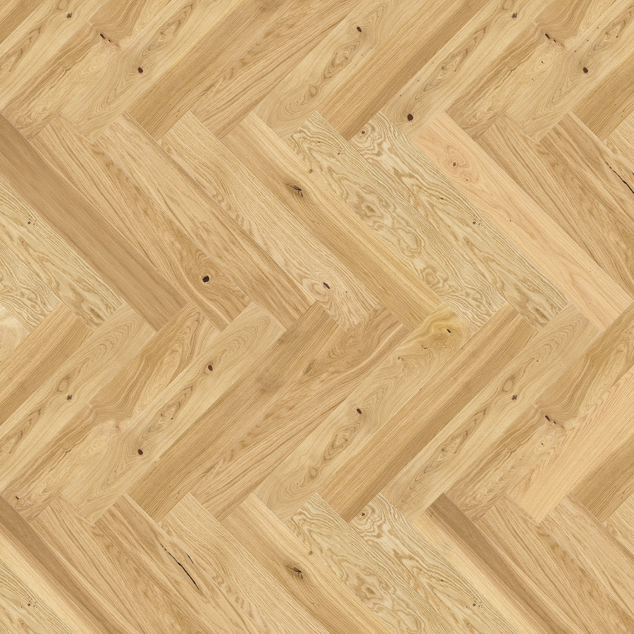 Ovara Engineered Invisible Oak Herringbone Flooring, Invisible Oiled: 14.0 x 110 x 660 mm