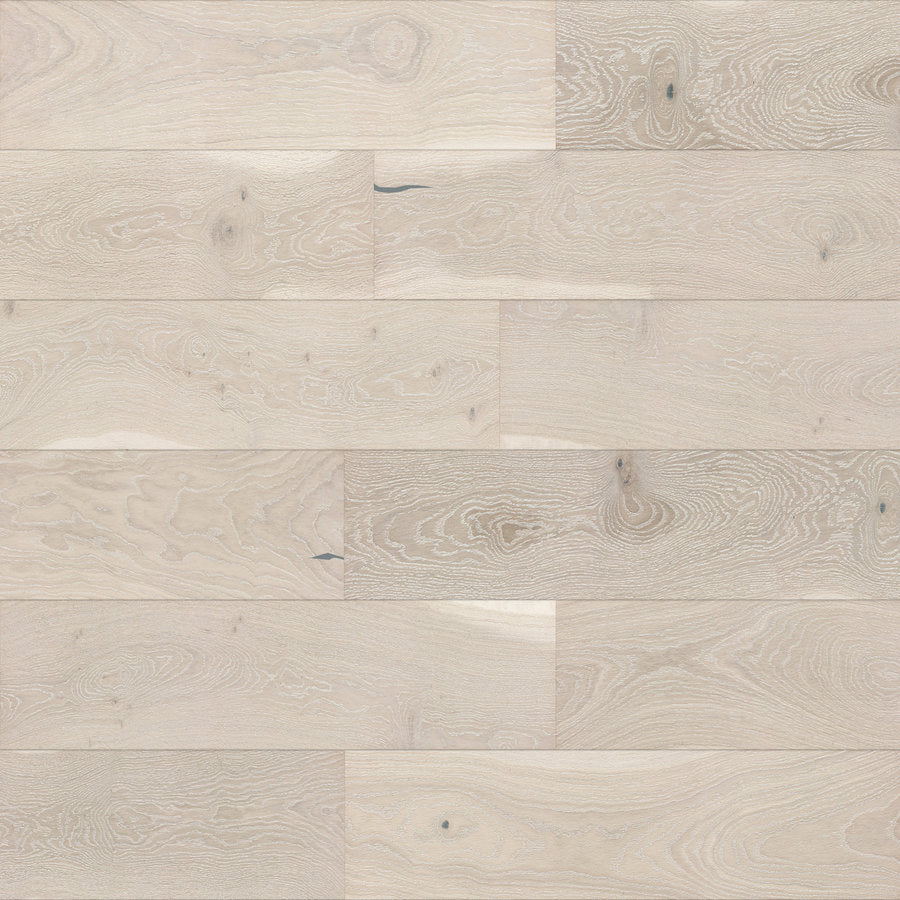 Ovara Premium Engineered Whitened Oak Planks Flooring, Brushed & Matt Lacquered: 14.0 x 180 x 2,200 mm