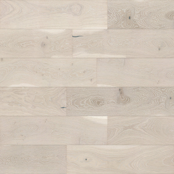 Ovara Premium Engineered Whitened Oak Planks Flooring, Brushed & Matt Lacquered: 14.0 x 180 x 2,200 mm