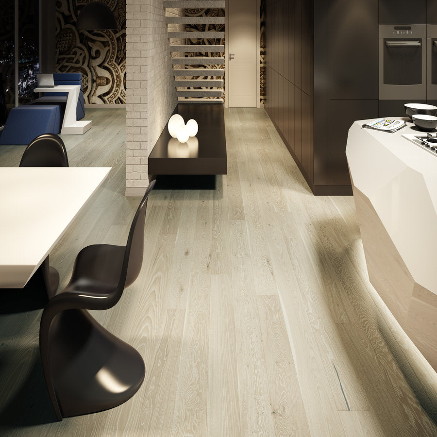 Ovara Premium Engineered Limed Oak Planks Flooring, Brushed & Matt Lacquered: 14.0 x 180 x 2,200 mm