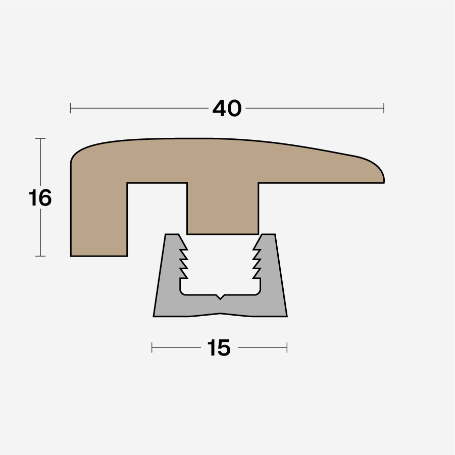 Boen Matching End Profile, Height Adjustable: 10-13mm, Band-2