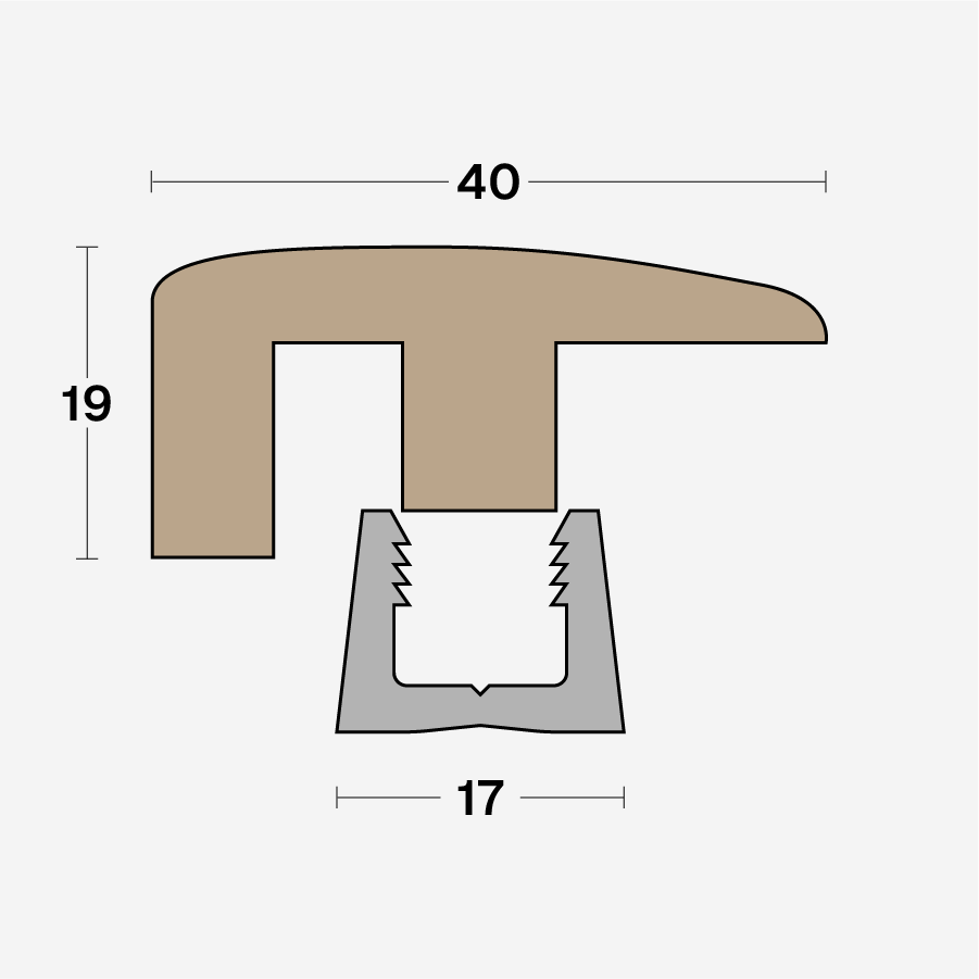 Boen Matching End Profile, Height Adjustable: 15-18mm, Band-2