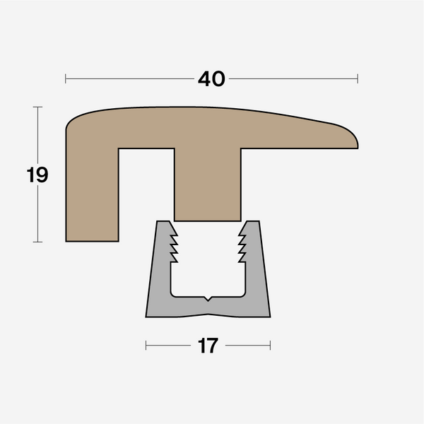 Boen End Profile, Height Adjustable: 15-18mm, Band-1