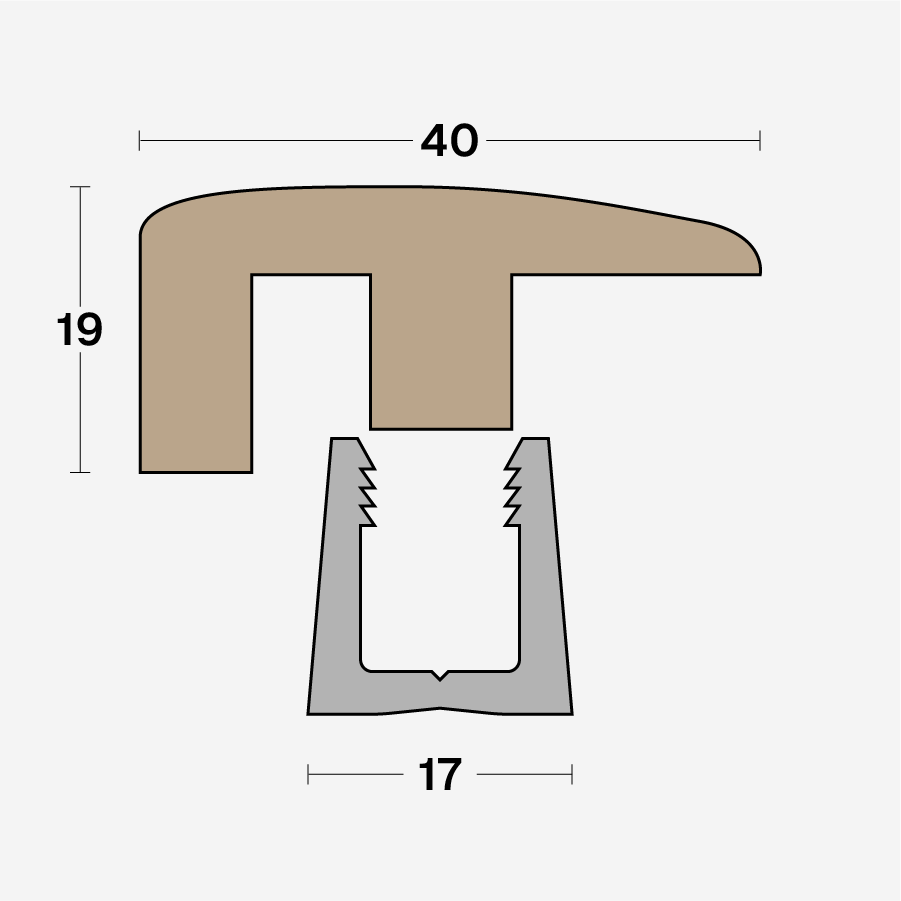 Boen Matching End Profile, Height Adjustable: 18-22mm, Band-1