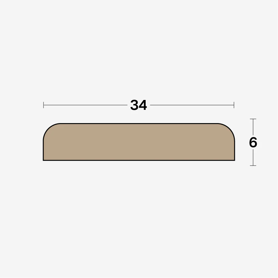 Boen Matching Cover Profile: 6 x 34 x 2400mm, Band-2