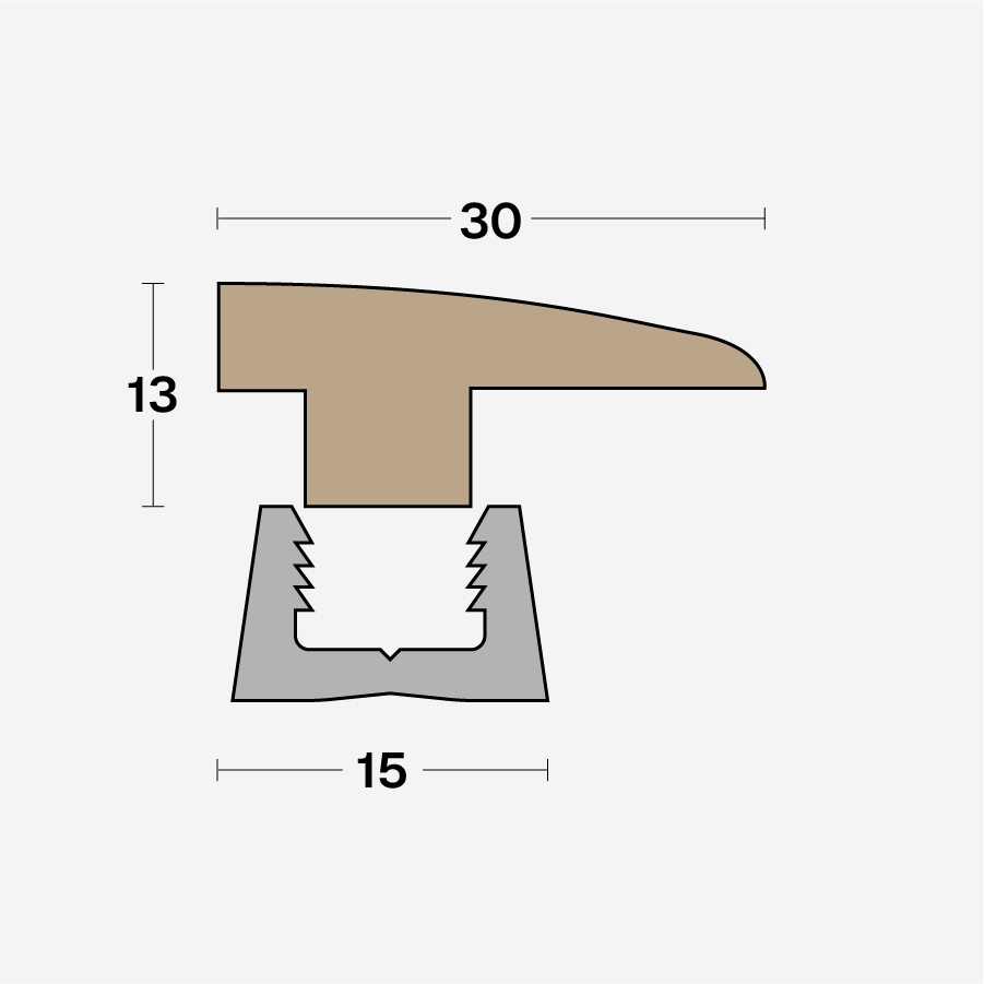Boen Perimeter Profile, Height Adjustable: 10-13mm, Band-1