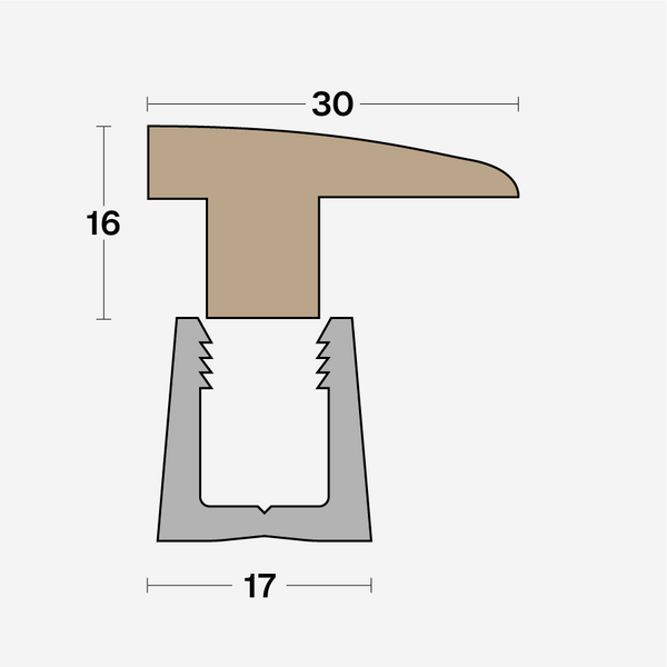 Boen Perimeter Profile, Height Adjustable: 18-22mm, Band-2
