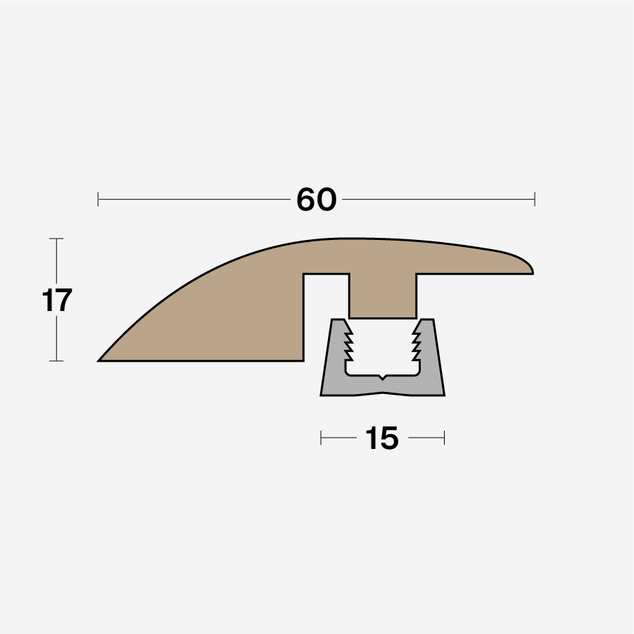 Boen Matching Full Ramp Profile, Height Adjustable: 10-13mm, Band-1