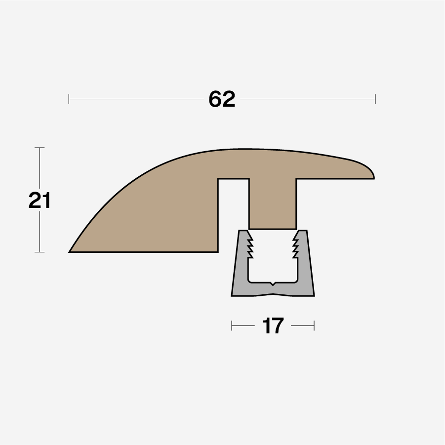 Boen Matching Full Ramp Profile, Height Adjustable: 15-18mm, Band-2