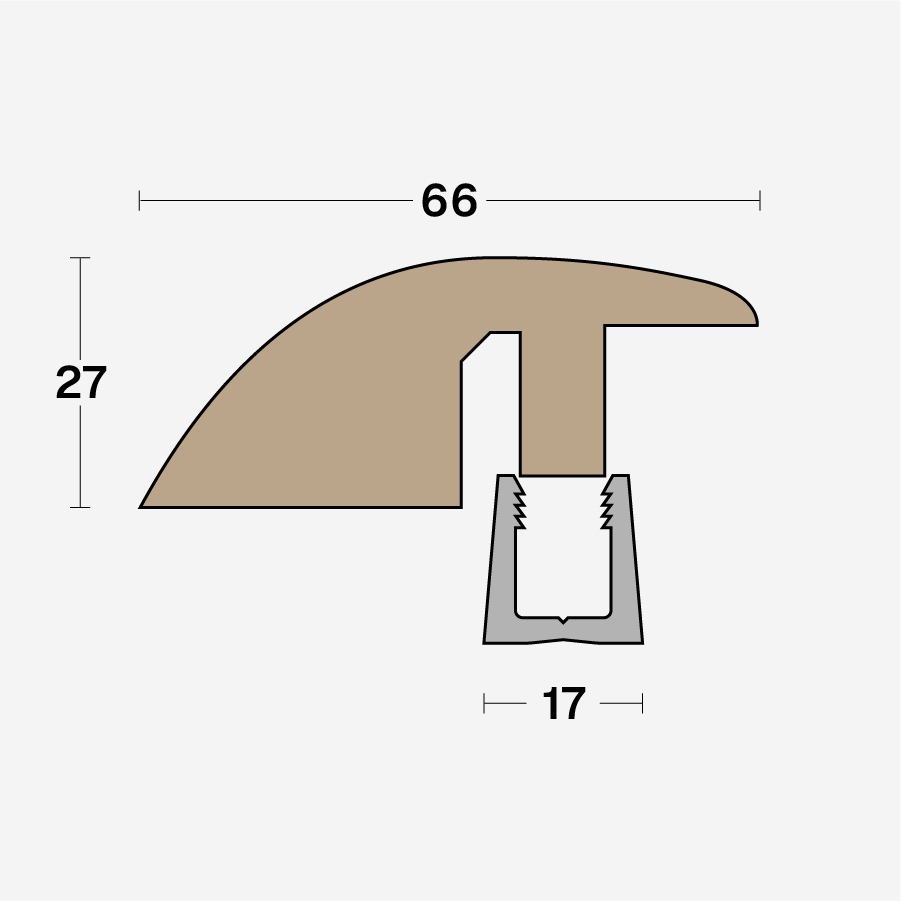 Boen Matching Full Ramp Profile, Height Adjustable: 18-22mm, Band-2