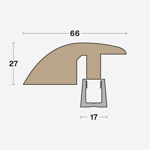 Boen Full Ramp Profile, Height Adjustable: 18-22mm, Band-2