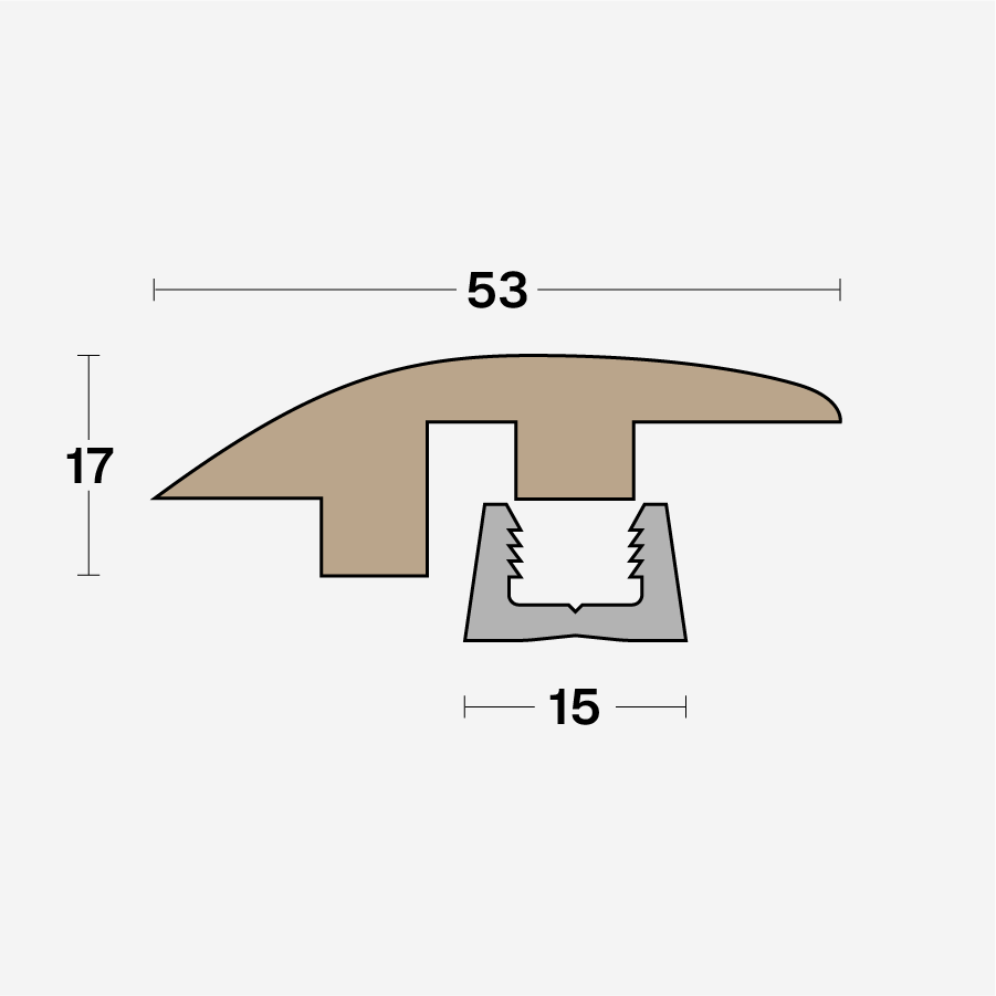 Boen Matching Semi Ramp Profile, Height Adjustable: 10-13mm, Band-1