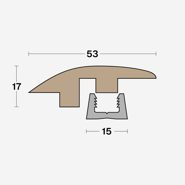 Boen Semi Ramp Profile, Height Adjustable: 10-13mm, Band-1