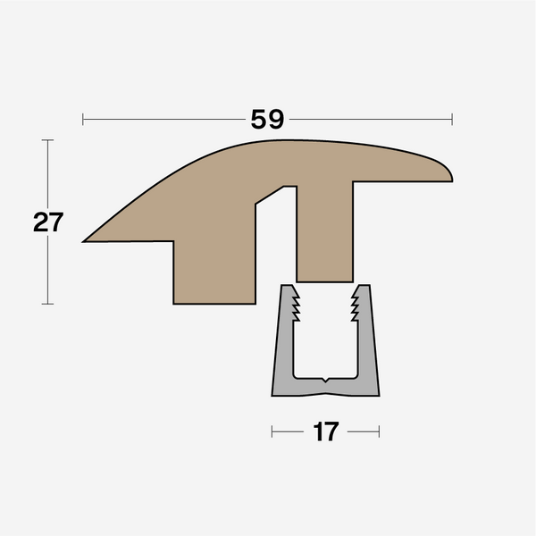 Boen Semi Ramp Profile, Height Adjustable: 18-22mm, Band-1