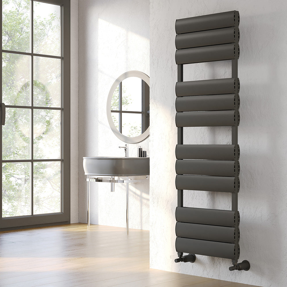 Didsbury Vertical Anthracite Aluminium Radiator 1180mm (H) x 500mm (W)